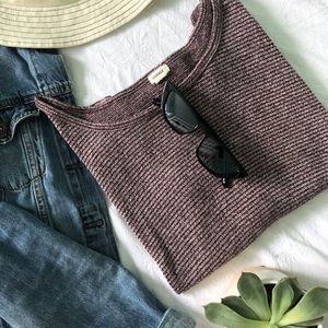 Maroon dolman long sleeve top